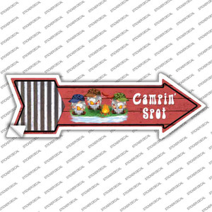 Camping Spot Three Gnomes Wholesale Novelty Arrow Sticker Decal