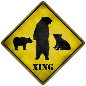 Bears Xing Wholesale Novelty Metal Crossing Sign