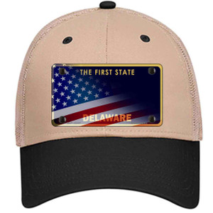Delaware with American Flag Wholesale Novelty License Plate Hat