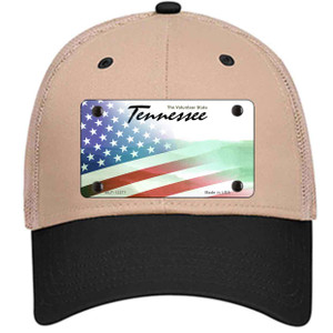 Tennessee with American Flag Wholesale Novelty License Plate Hat