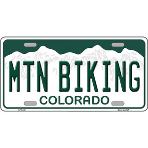 Mtn Biking Colorado Novelty Wholesale Metal License Plate