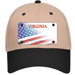 Virginia Jamestown with American Flag Wholesale Novelty License Plate Hat