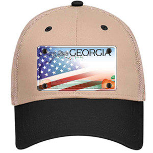 Georgia Peach with American Flag Wholesale Novelty License Plate Hat