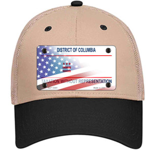 District of Columbia with American Flag Wholesale Novelty License Plate Hat