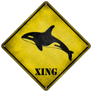 Orca Xing Wholesale Novelty Metal Crossing Sign