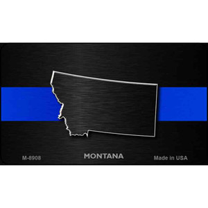 Montana Thin Blue Line Wholesale Novelty Metal Magnet
