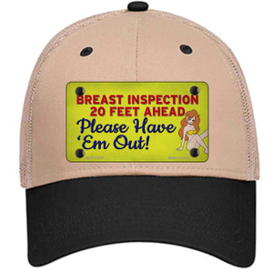 Breast Inspection Ahead Wholesale Novelty License Plate Hat Tag