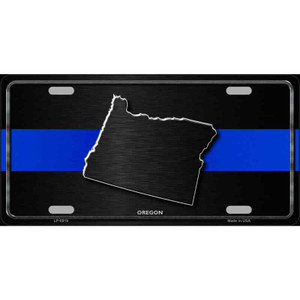 Oregon Thin Blue Line Wholesale Metal Novelty License Plate