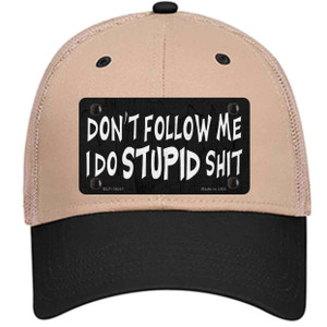 Dont Follow Me Stupid Wholesale Novelty License Plate Hat