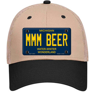 Mmm Beer Michigan Blue Wholesale Novelty License Plate Hat