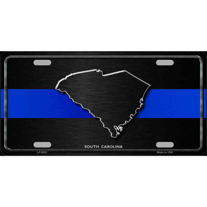 South Carolina Thin Blue Line Wholesale Metal Novelty License Plate