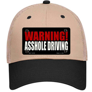 Warning Asshole Driving Wholesale Novelty License Plate Hat