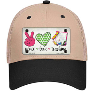 Peace Love Teaching Wholesale Novelty License Plate Hat