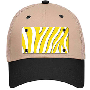 Yellow White Zebra Wholesale Novelty License Plate Hat