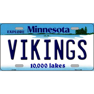 Vikings Minnesota State Novelty Wholesale Metal License Plate