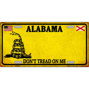 Alabama Dont Tread On Me Wholesale Metal Novelty License Plate