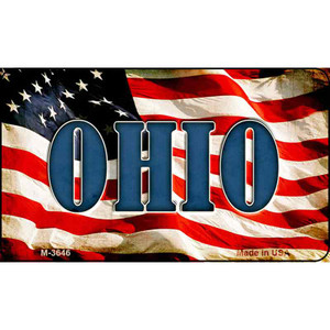 Ohio Novelty Metal Magnet