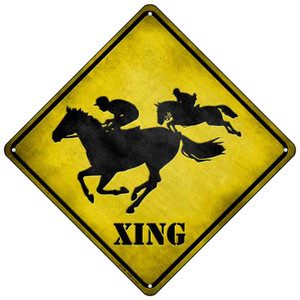 Horse Racing Xing Wholesale Novelty Metal Crossing Sign