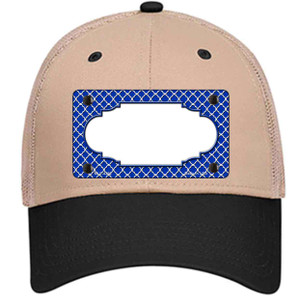 Blue White Quatrefoil Center Scallop Wholesale Novelty License Plate Hat