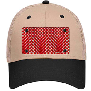 Red White Quatrefoil Wholesale Novelty License Plate Hat
