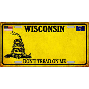 Wisconsin Dont Tread On Me Wholesale Metal Novelty License Plate