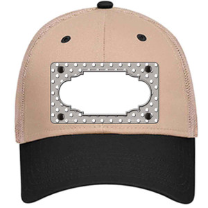 Scallop Grey White Polka Dot Wholesale Novelty License Plate Hat