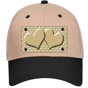 Gold White Polka Dot Center Hearts Wholesale Novelty License Plate Hat