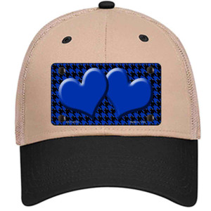 Blue Black Houndstooth Blue Center Hearts Wholesale Novelty License Plate Hat