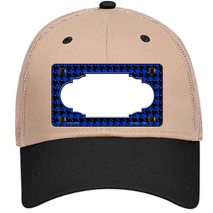 Blue Black Houndstooth Scallop Center Wholesale Novelty License Plate Hat