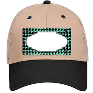 Mint Black Houndstooth Scallop Center Wholesale Novelty License Plate Hat