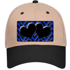 Blue Black Chevon Hearts Wholesale Novelty License Plate Hat