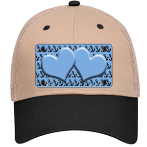 Light Blue Black Anchor Light Blue Heart Center Wholesale Novelty License Plate Hat