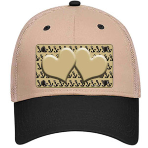 Gold Black Anchor Gold Heart Center Wholesale Novelty License Plate Hat