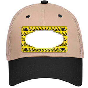 Yellow Black Anchor Scallop Center Wholesale Novelty License Plate Hat