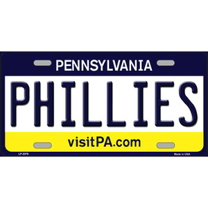 Phillies Pennsylvania Novelty State Wholesale Metal License Plate