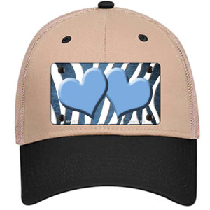 Light Blue White Zebra Hearts Oil Rubbed Wholesale Novelty License Plate Hat