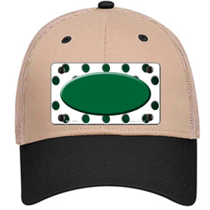 Green White Dots Oval Oil Rubbed Wholesale Novelty License Plate Hat