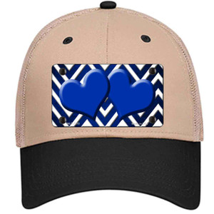 Blue White Hearts Chevron Oil Rubbed Wholesale Novelty License Plate Hat