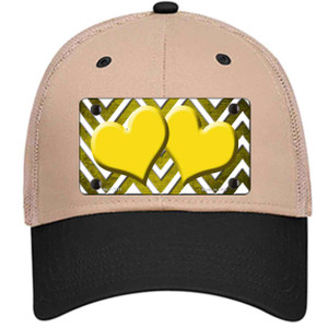 Yellow White Hearts Chevron Oil Rubbed Wholesale Novelty License Plate Hat
