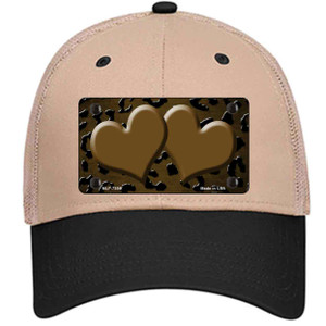 Brown Black Cheetah Hearts Oil Rubbed Wholesale Novelty License Plate Hat