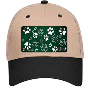 Green White Paw Oil Rubbed Wholesale Novelty License Plate Hat