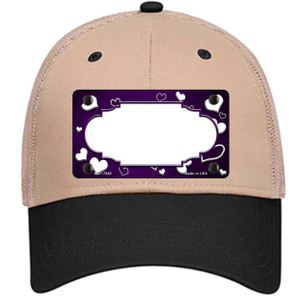 Purple White Love Scallop Oil Rubbed Wholesale Novelty License Plate Hat