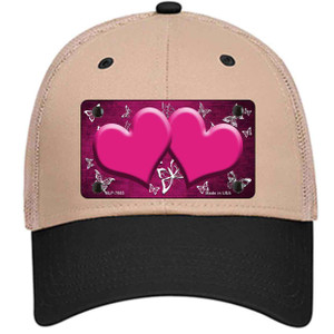Pink White Hearts Butterfly Oil Rubbed Wholesale Novelty License Plate Hat