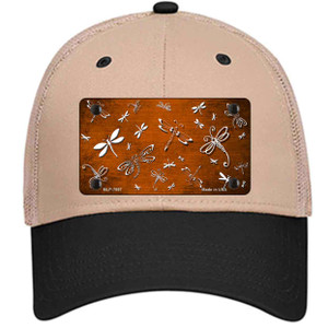 Orange White Dragonfly Oil Rubbed Wholesale Novelty License Plate Hat