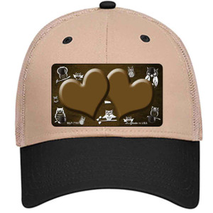 Brown White Owl Hearts Oil Rubbed Wholesale Novelty License Plate Hat