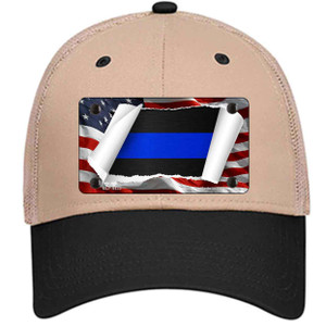 Thin Blue Line Scroll Wholesale Novelty License Plate Hat