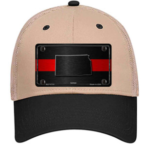 Kansas Thin Red Line Wholesale Novelty License Plate Hat