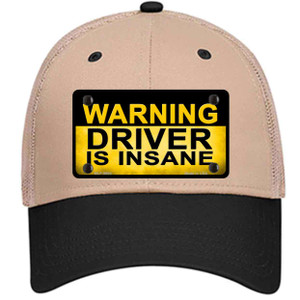 Warning Driver Insane Wholesale Novelty License Plate Hat