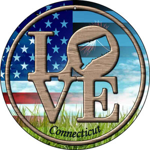 Love Connecticut Wholesale Novelty Metal Circular Sign