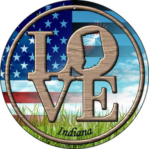 Love Indiana Wholesale Novelty Metal Circular Sign